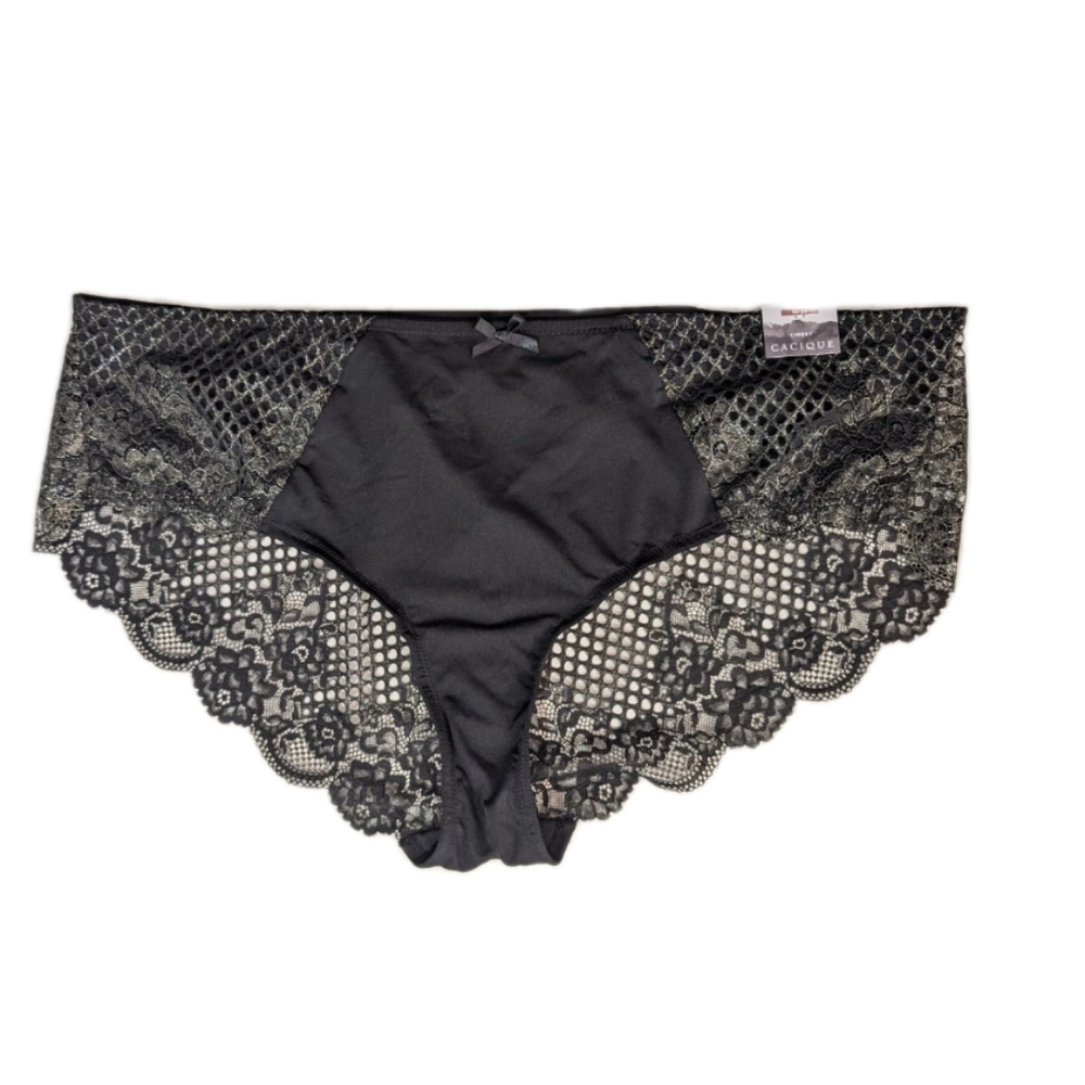 Cacique Cheeky Panty 18/20 NEW Women Plus Size Underwear sheer lace strappy